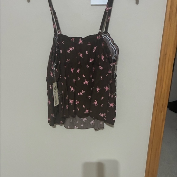 Floral Brown Women's Top size M - Picture 3 of 4